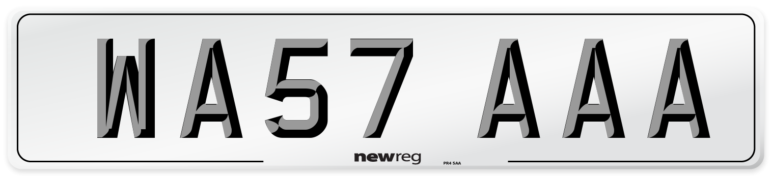 WA57 AAA Number Plate from New Reg